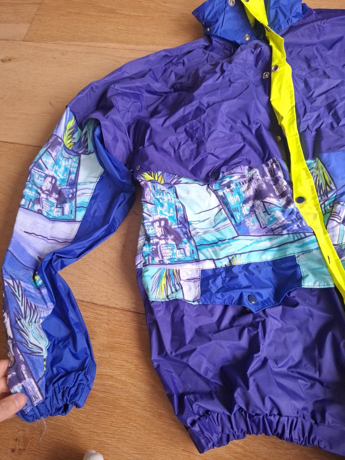 Retro Regenjas Maat M - Aqua Fashion, Maat 38/40 (M), Paars, Ophalen of Verzenden, Aqua Fashion