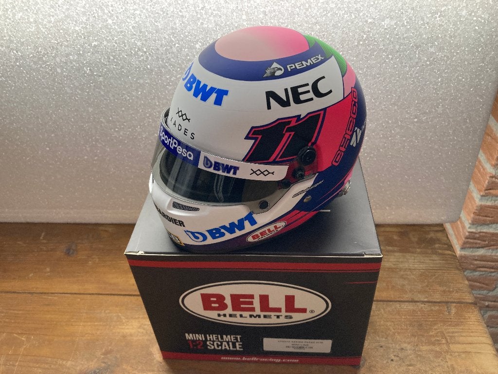 ✅ Sergio Perez 1:2 2019 helm Racing Point F1 Team Bell, Ophalen of Verzenden, Nieuw, Formule 1