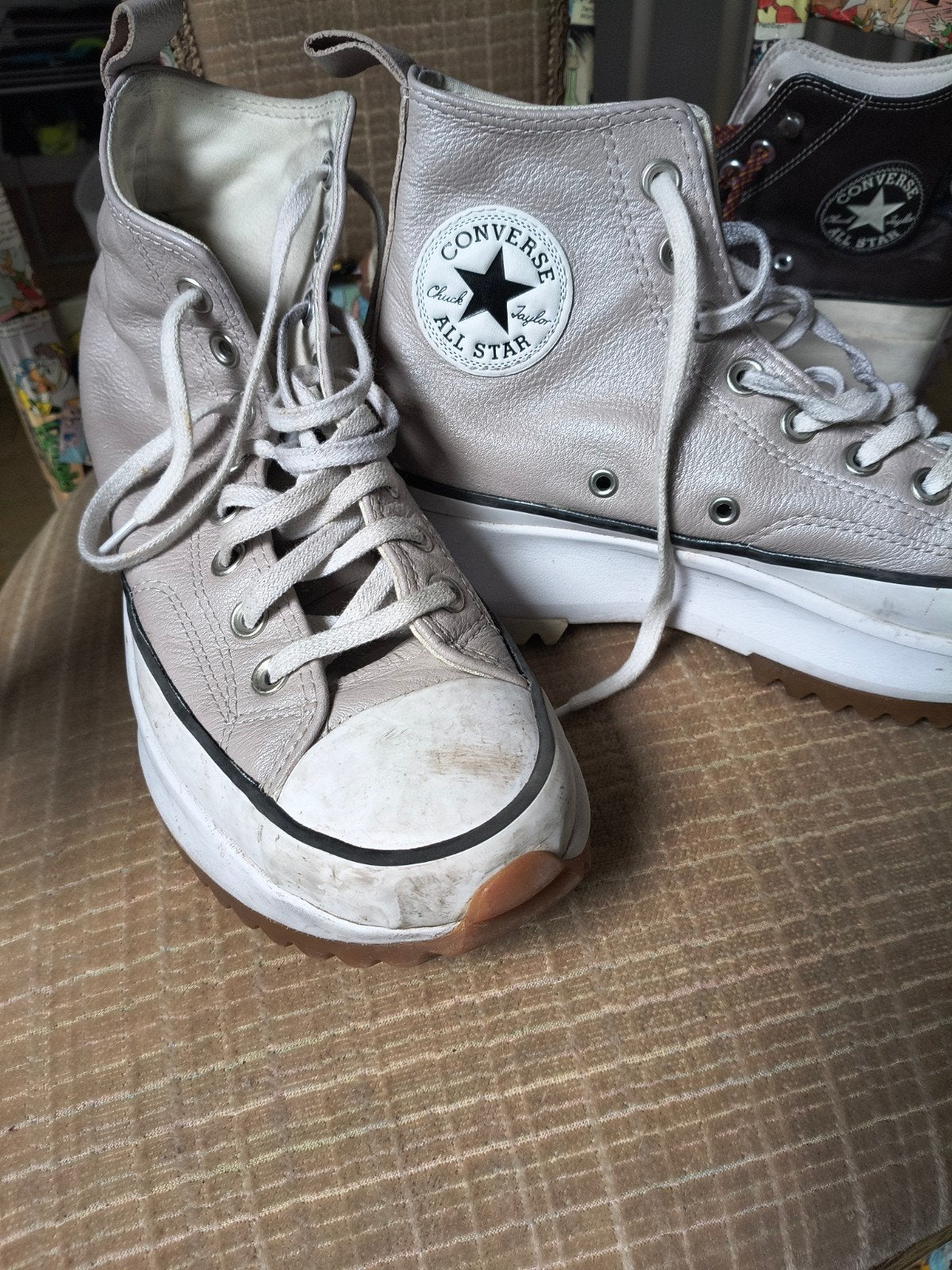 Converse Run Star Hike Platform Sneakers Beige Maat 40, Beige, Ophalen of Verzenden, Sneakers of Gympen, Converse All Stars