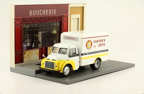 Citroen U23 koelwagen slagerij met straatdecor Altaya 1:43, Hobby en Vrije tijd, Ophalen of Verzenden, Nieuw, Auto, Overige merken