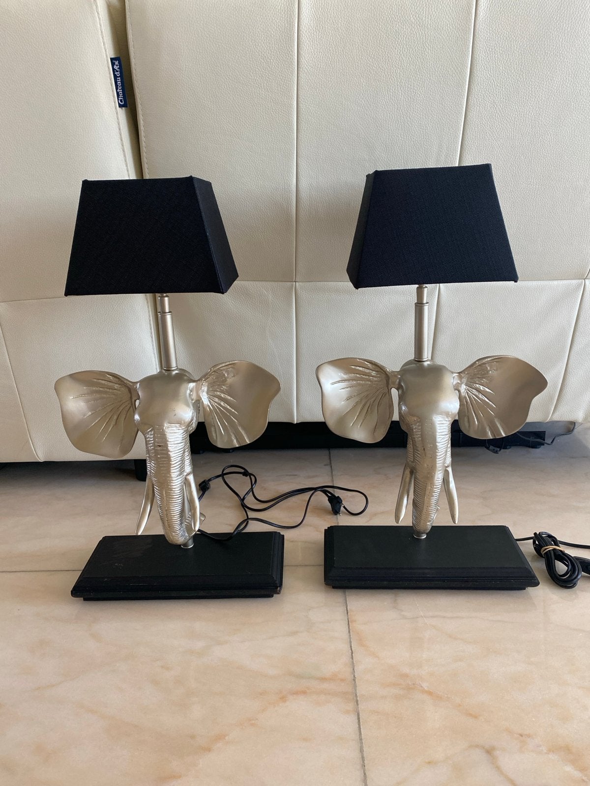 Set van 2 olifant tafellampen - 59 cm hoog