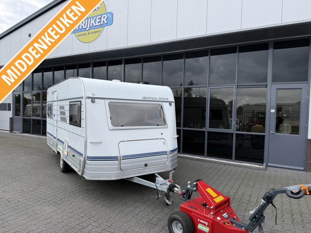 Eriba Nova 490 Bed/Zit + Rondzit 160x210 + WC 4 Pers + Tent, Schokbreker, Dwarsbed, Bedrijf, Treinzit