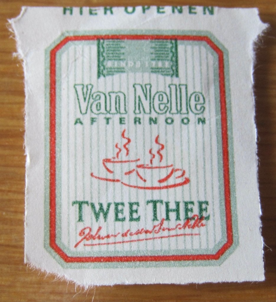 Drie theelabels van van Nelle, Verzenden, Label