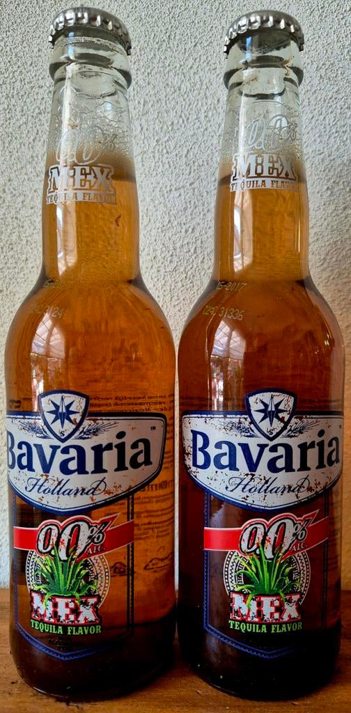 2x BAVARIA HOLLAND  Tequila MEX Flavor 0.0 %. Verzamelaar, Verzamelen, Ophalen of Verzenden, Zo goed als nieuw, Flesje(s), Bavaria