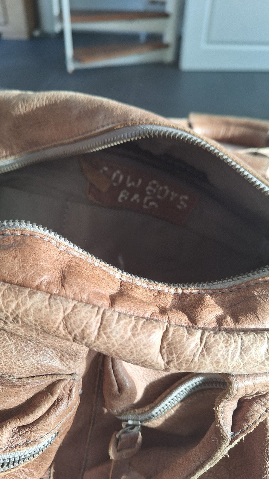 Originele Cowboys Bag - Gebruikt maar onbeschadigd, Ophalen of Verzenden, Gebruikt, Bruin, Handtas
