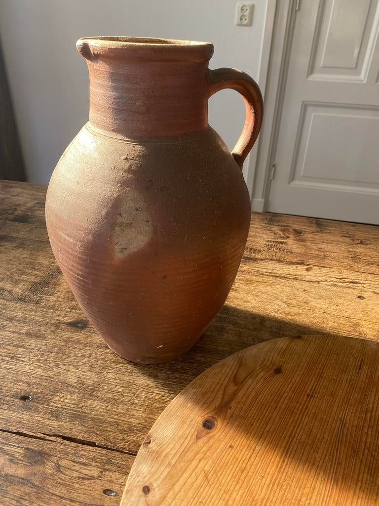 Brocante Franse kruik/kan van gres, landelijke stijl, Antiek en Kunst, Ophalen
