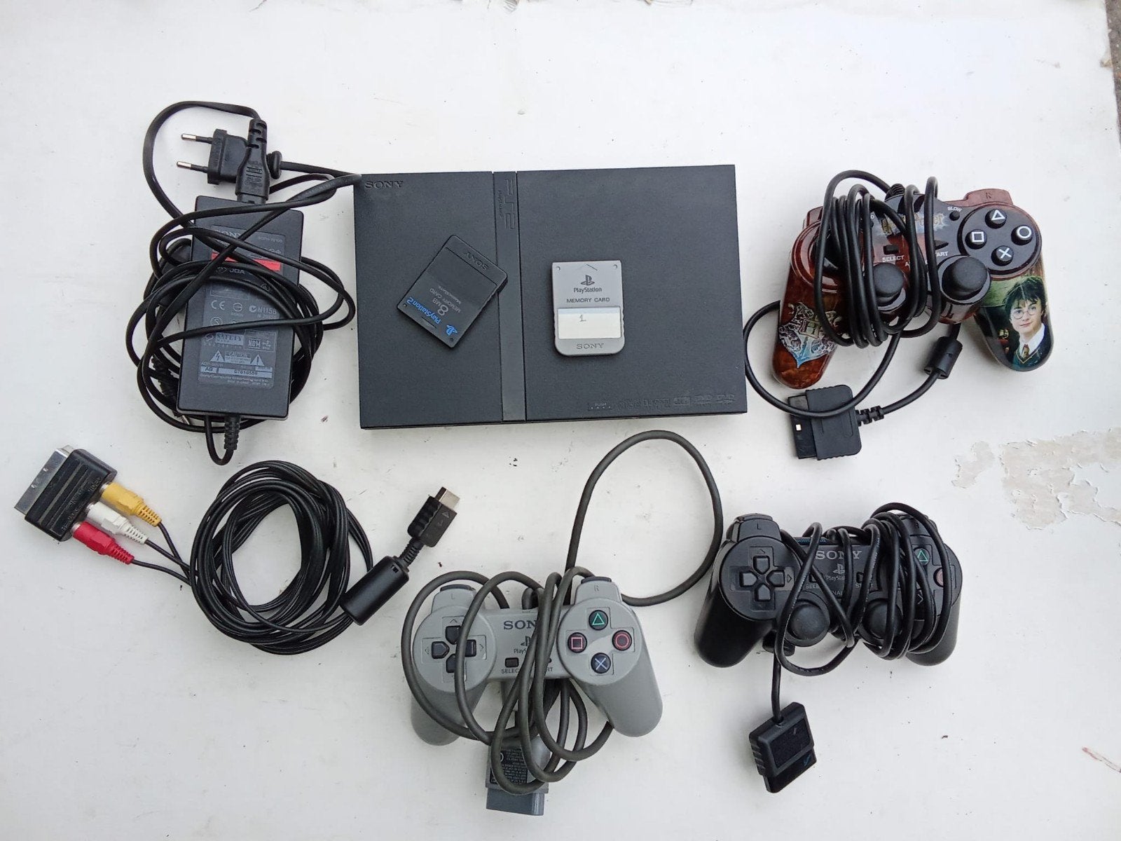 Complete PlayStation 2 Slim set met 18 games en 4 controller, Ophalen of Verzenden