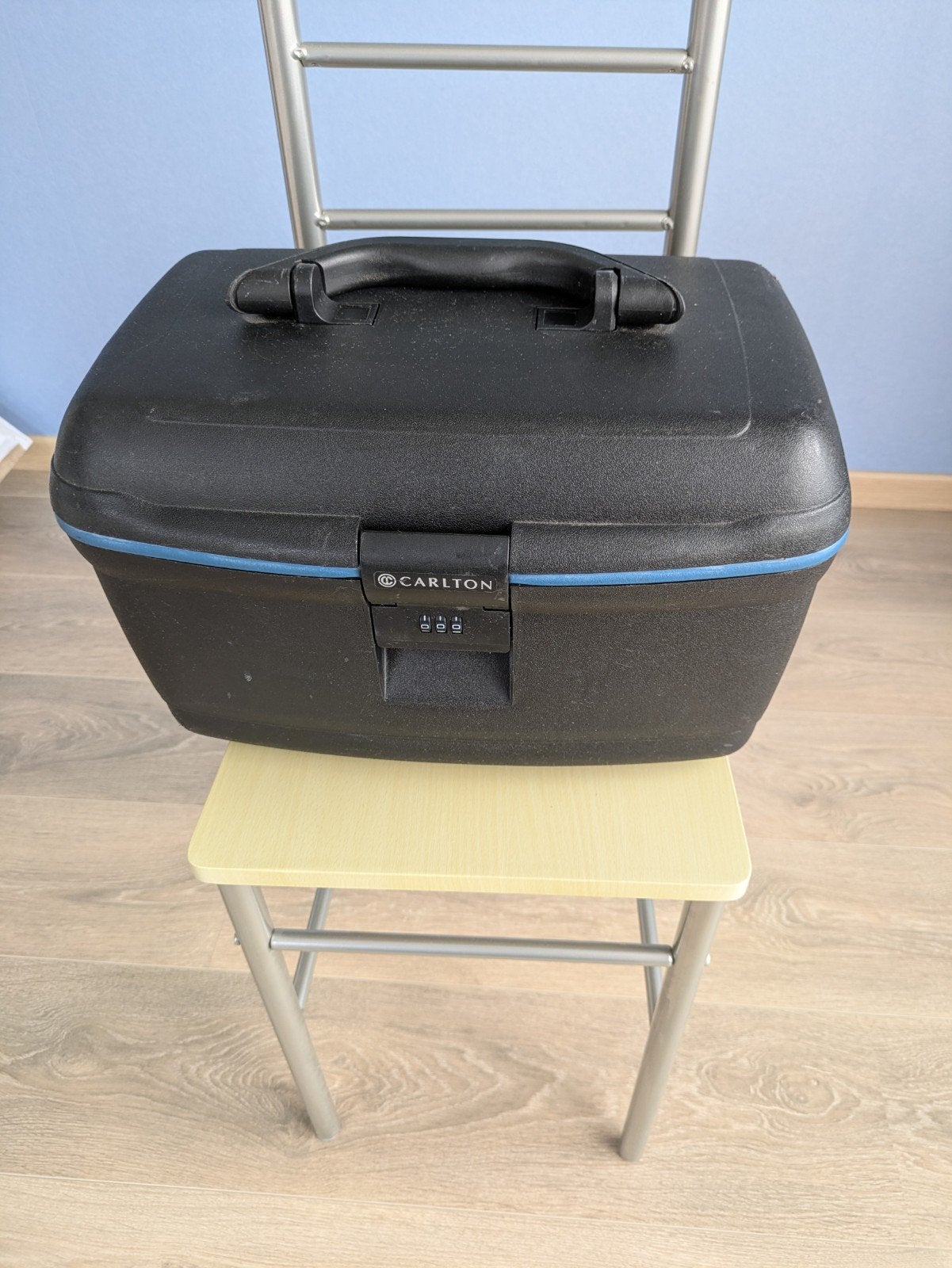 Vintage Carlton Beautycase – Hardcase met Cijferslot & Spieg, Sieraden, Tassen en Uiterlijk, Beautycases, Gebruikt, Zwart, Met slot