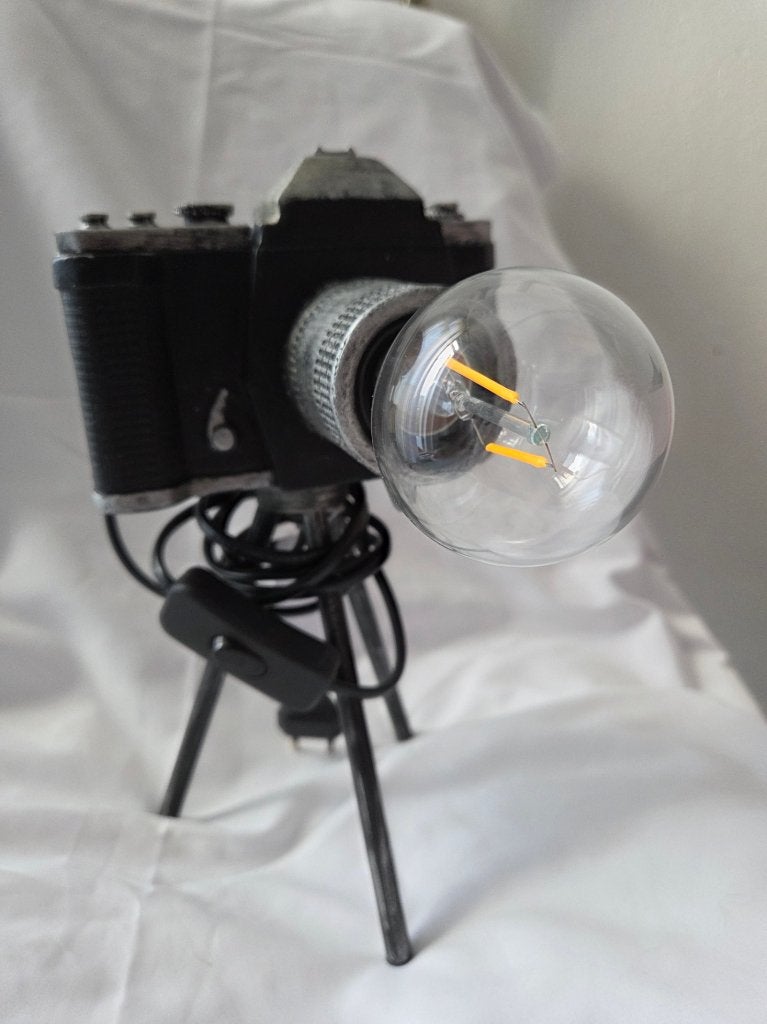 Ceramic camera lamp rare vintage deco retro, Ophalen of Verzenden, Gebruikt