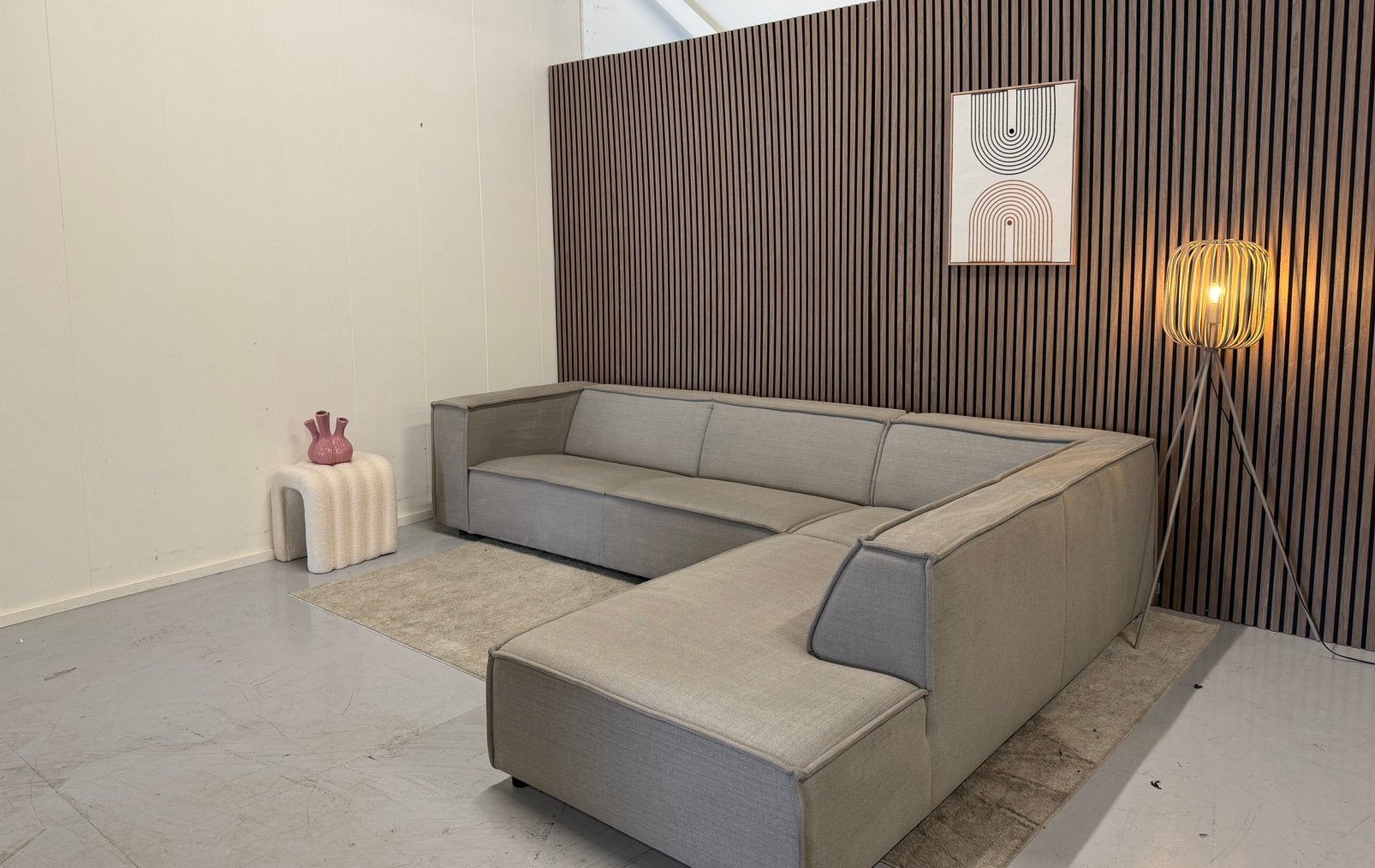 By Sidde - Hoekbank - Warm Grey - Zeer Nette Staat, Ophalen of Verzenden, Zo goed als nieuw, 150 cm of meer, Vierpersoons of meer