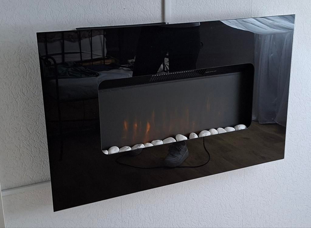 Leuke LED haard met verwarming (90x56 cm) incl. stenen, Ophalen