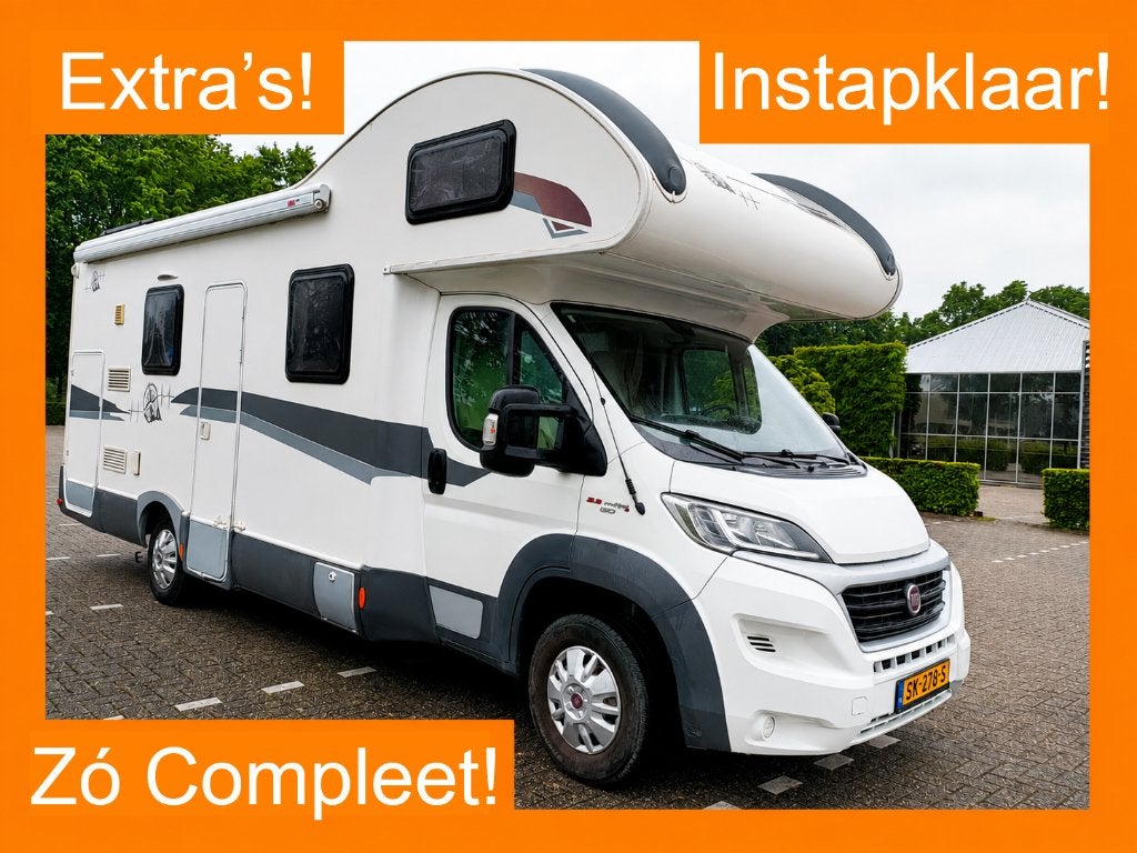 RUIME EN VOLLEDIG UITGERUSTE 7 PERS. COMPLETE CAMPER KOPEN !, Automaat, Alkoof, Ringverwarming, Fiat