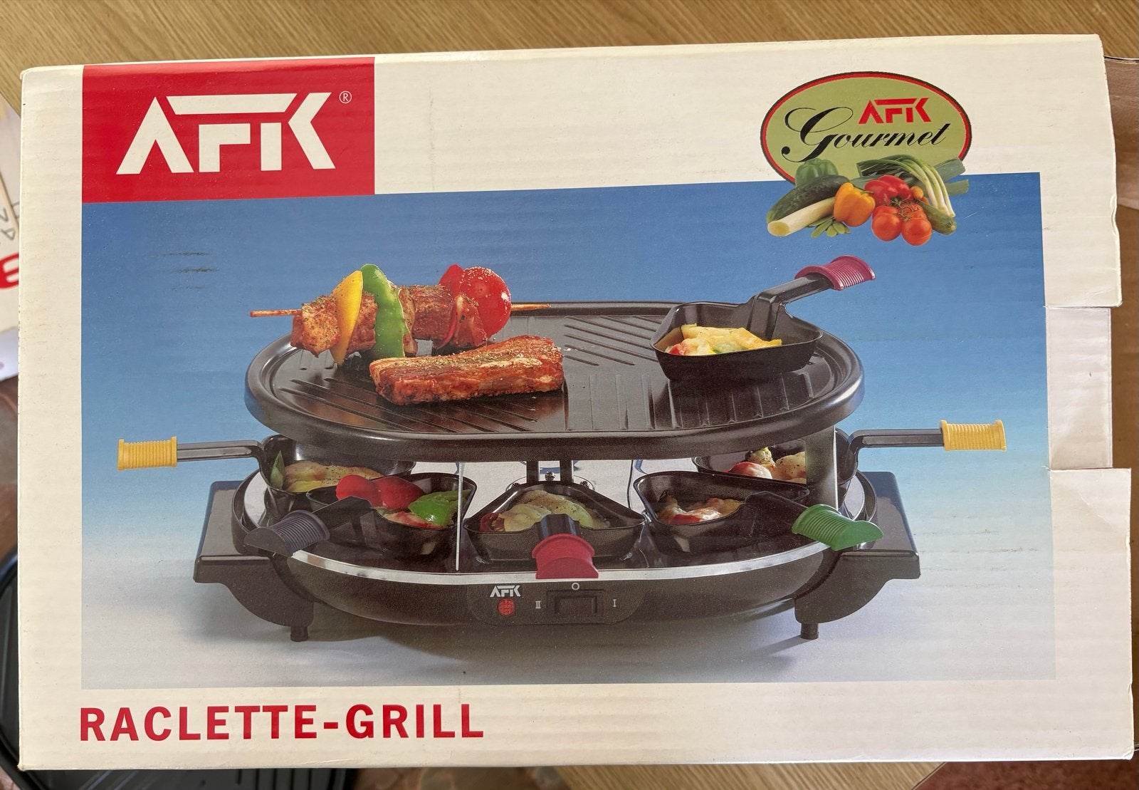 AFK Gourmet Raclette-Grill - Slechts 1x gebruikt, Ophalen, Zo goed als nieuw