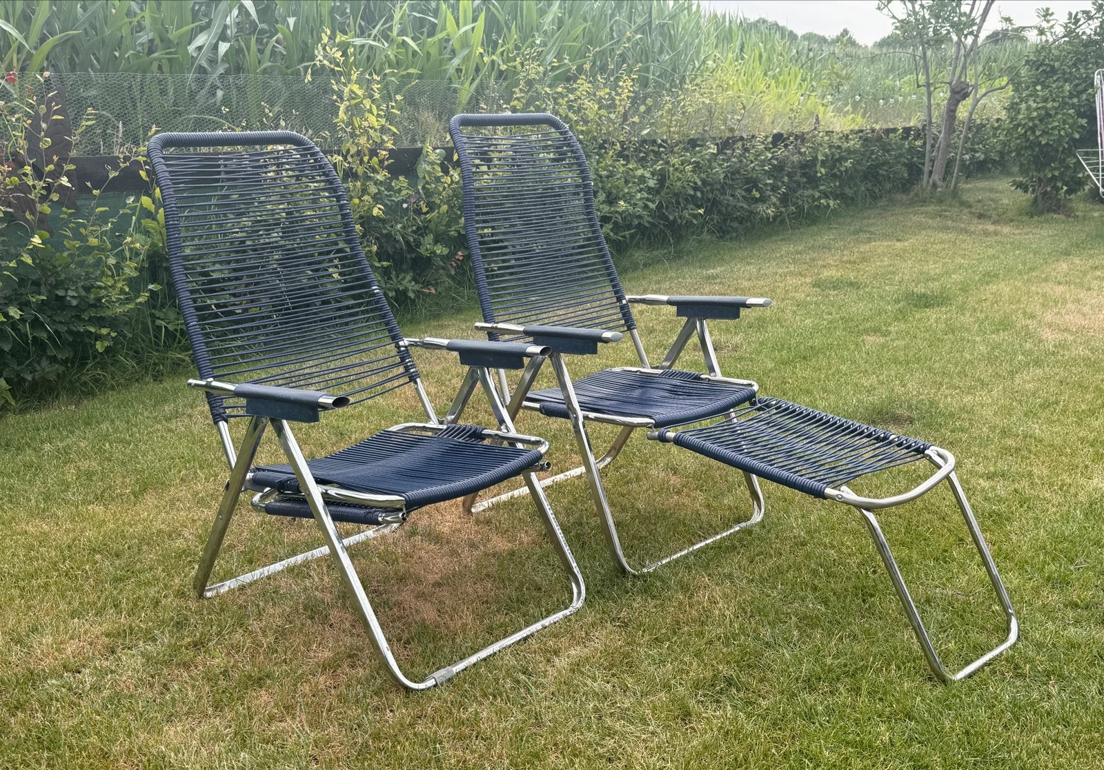 2x Spaghetti ligstoel, Ophalen, Gebruikt