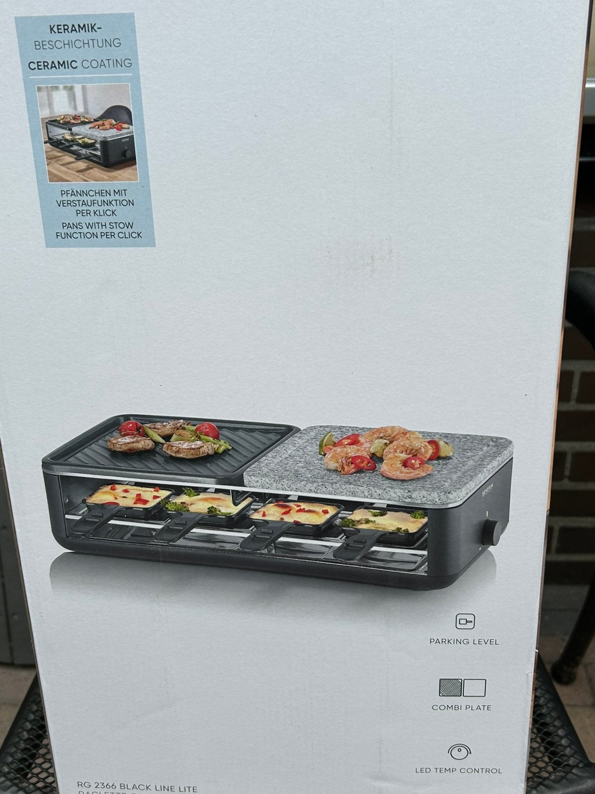 Gourmet steen grill plaat +6 borden, Ophalen, Nieuw
