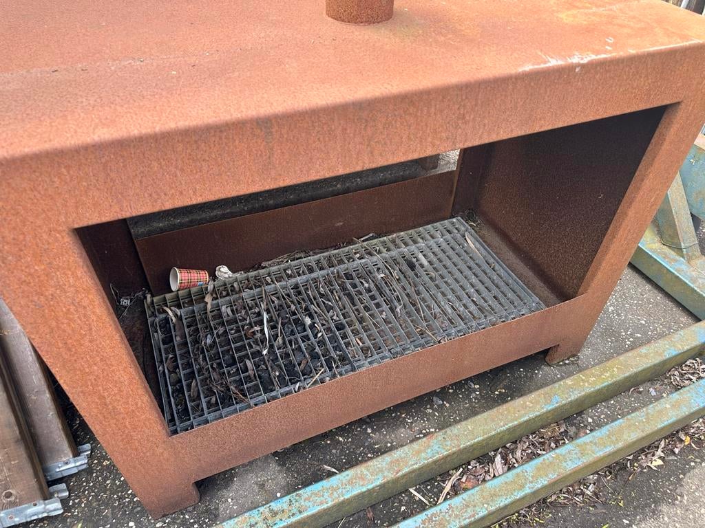 Stalen buiten/tuin kachel - Cortenstaal look, Ophalen, Gebruikt