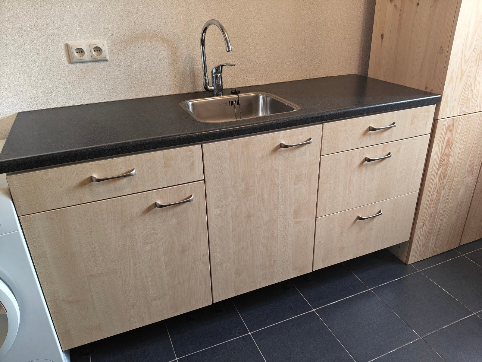 te koop keukenblok T.E.A.B., Huis en Inrichting, Ophalen, Gebruikt, Overige kleuren, Enkelwandige keuken