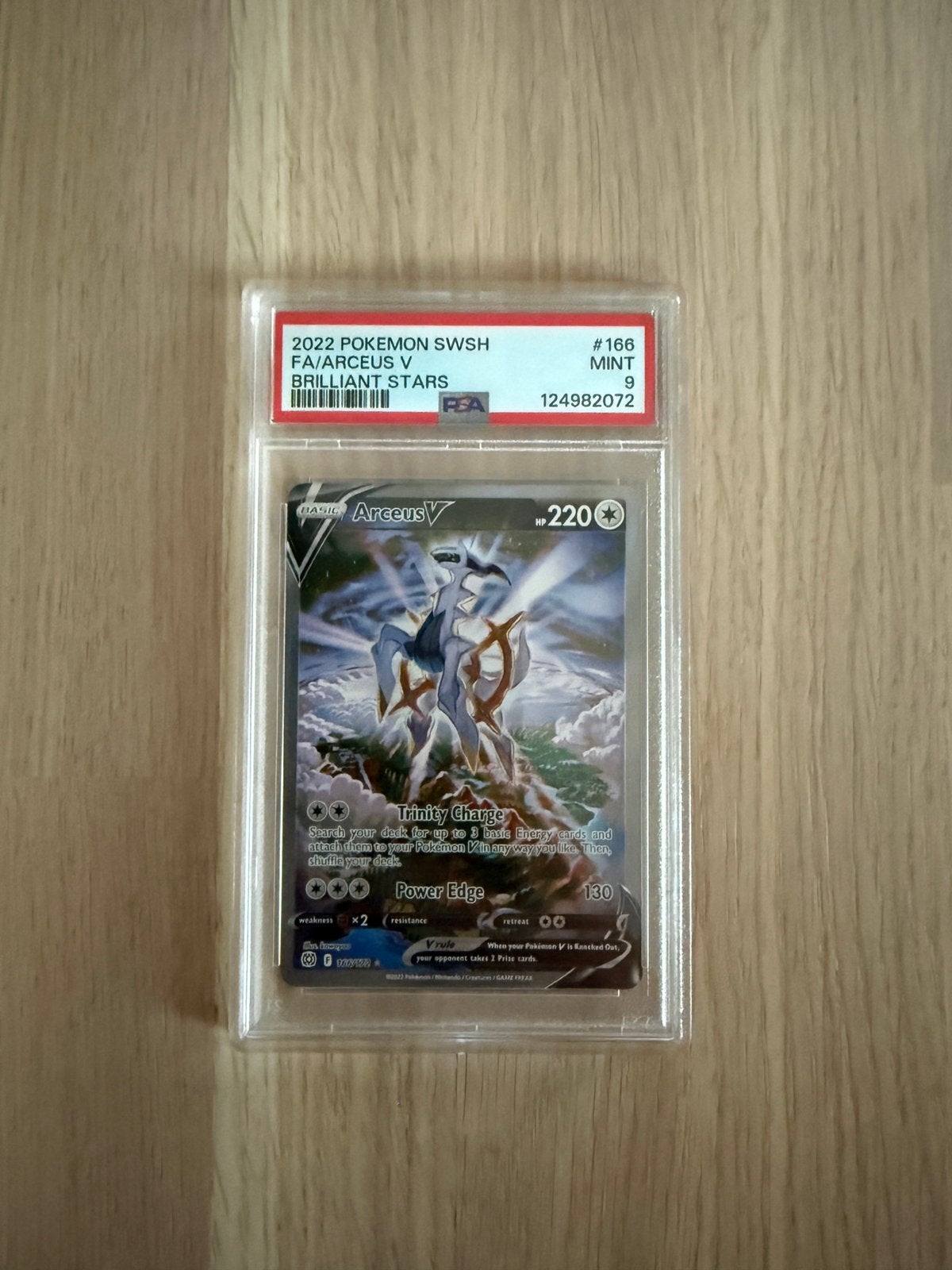 PSA 9 Arceus V 166/172 – Brilliant Stars, Ophalen, Zo goed als nieuw