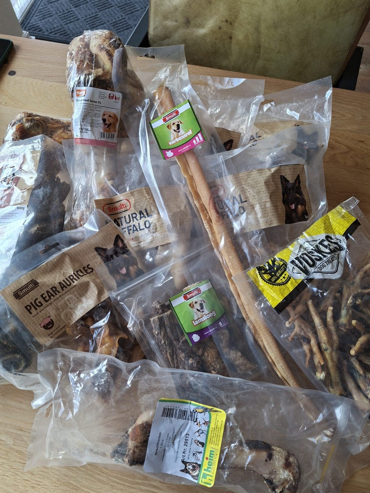 Hondensnacks – natuurlijk – buffel, lam, rund, hert e.a., Ophalen of Verzenden, Hond