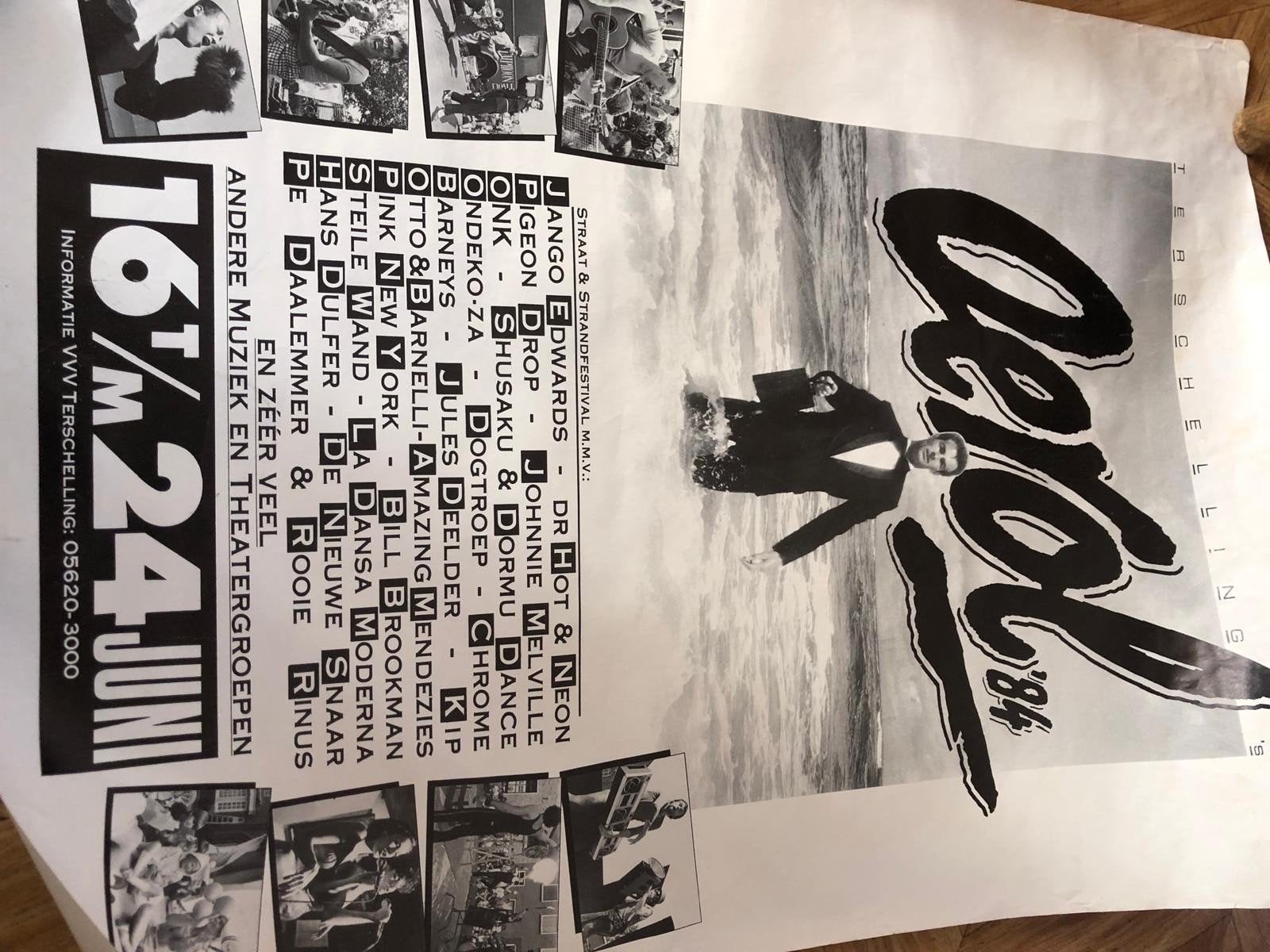 Originele Oerol Poster '84 - Zeldzaam Festival Erfgoed, Ophalen of Verzenden