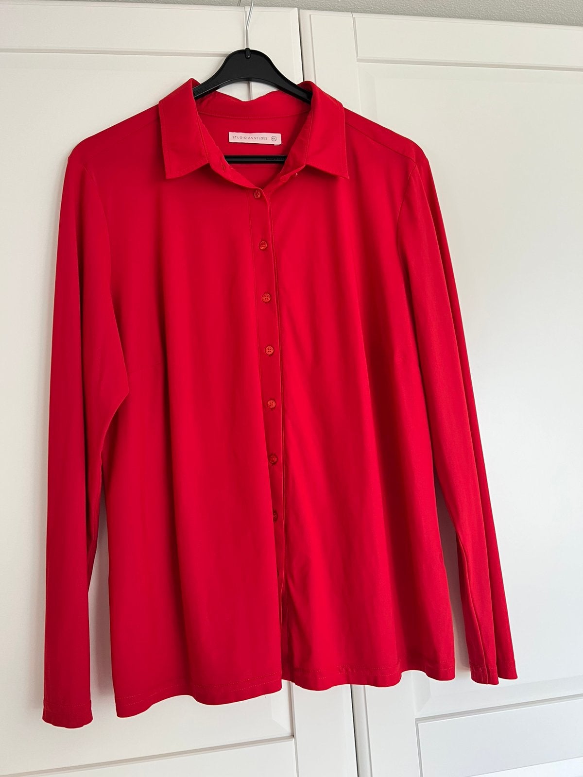 Studio anneloes poppy shirt blouse XXL rood travelstof, Kleding | Dames, Blouses en Tunieken, Maat 46/48 (XL) of groter, Ophalen of Verzenden