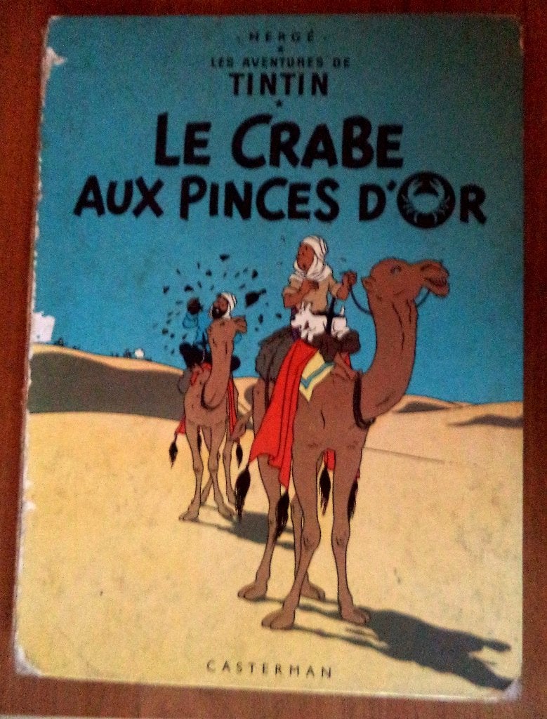 1966 Franstalig Tintin Le Crabe aux pinces d'Or hardcover, Boeken, Gelezen, Eén stripboek, Ophalen of Verzenden, Hergé