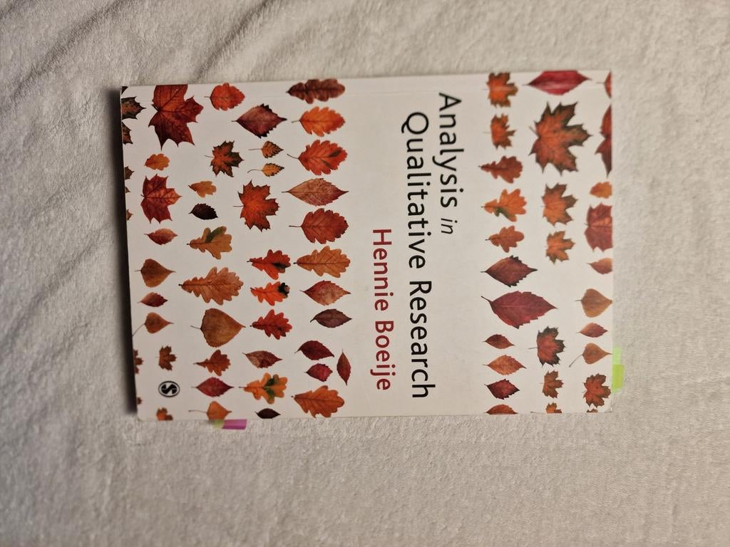 Analysis in Qualitative Research - Hennie Boeije, Boeken, Ophalen of Verzenden, Beta, Gelezen, WO