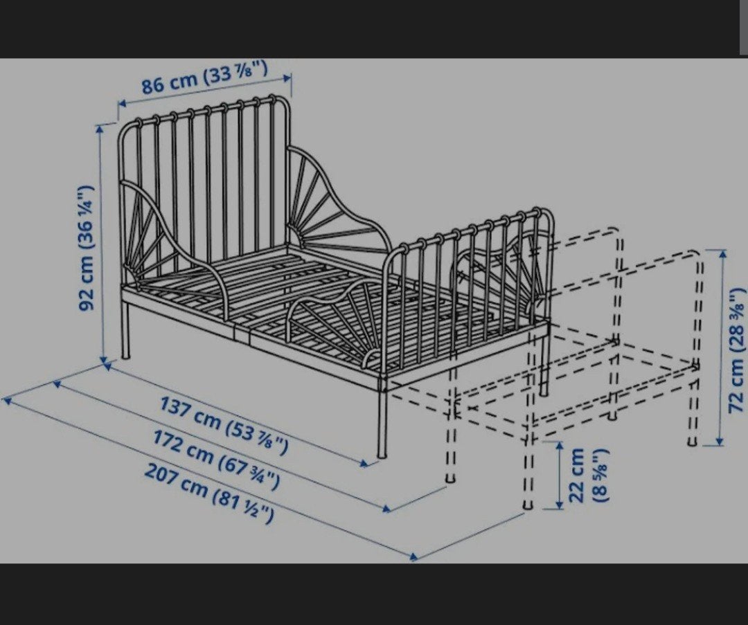 Twee witte kinderbedden met matrassen - IKEA Minnen, Ophalen, 85 tot 100 cm, Gebruikt, Matras