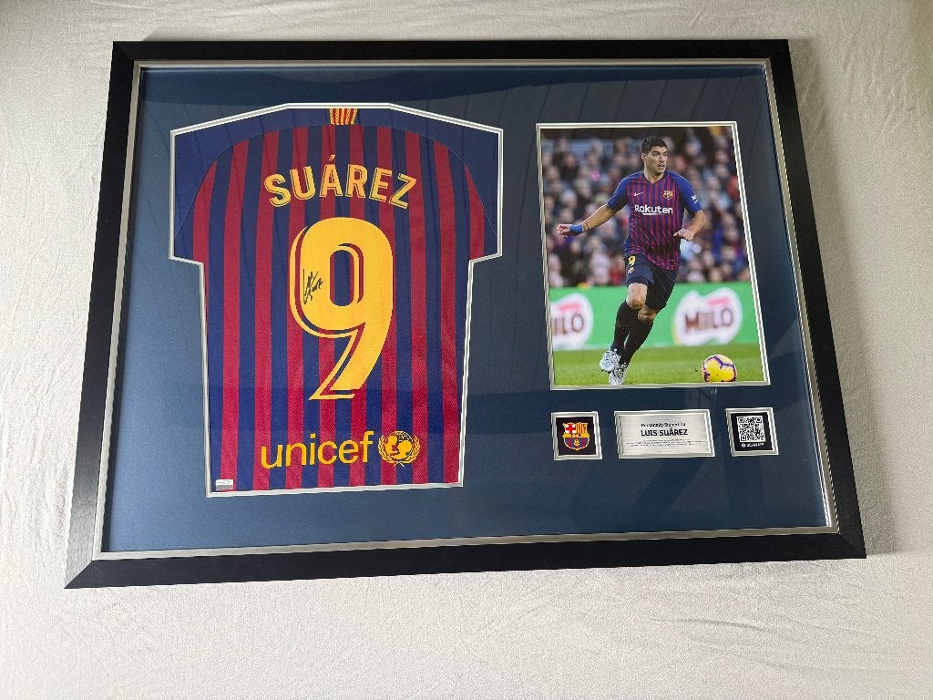 Suarez Signeert Shirt FC Barcelona x Icons, Verzenden, Nieuw, Buitenlandse clubs, Shirt