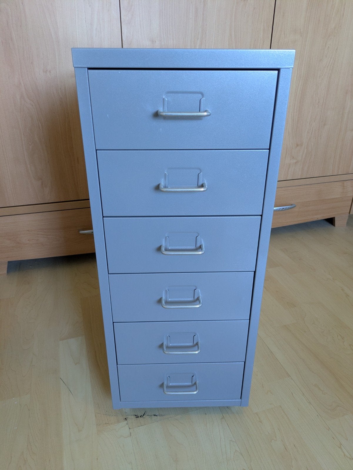 Grijs metalen ladekastje IKEA, Ophalen, Minder dan 50 cm, 5 laden of meer, Industrie look