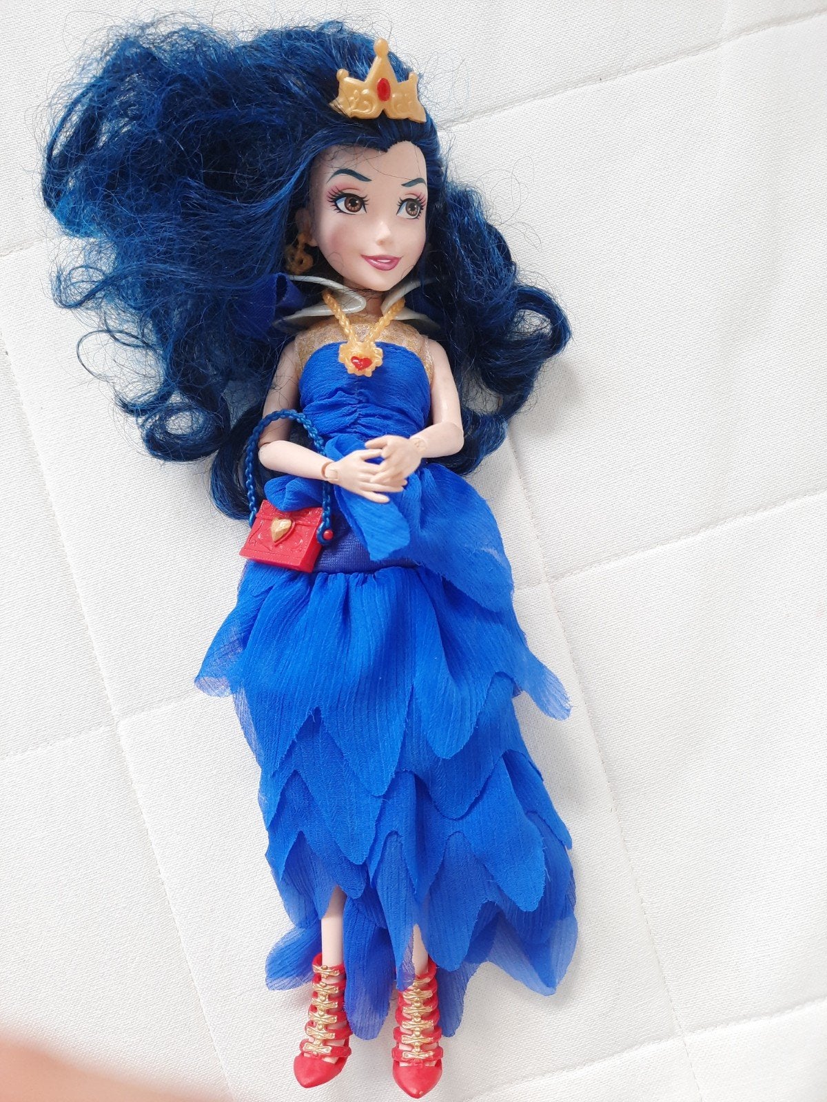 Disney Descendants Evie pop met blauwe jurk, Ophalen of Verzenden