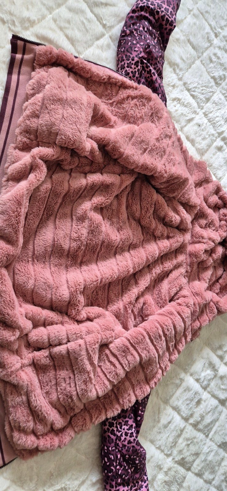 Roze omkeerbare jas met luipaardprint, Foxyglove, Ophalen of Verzenden, Zo goed als nieuw, Roze