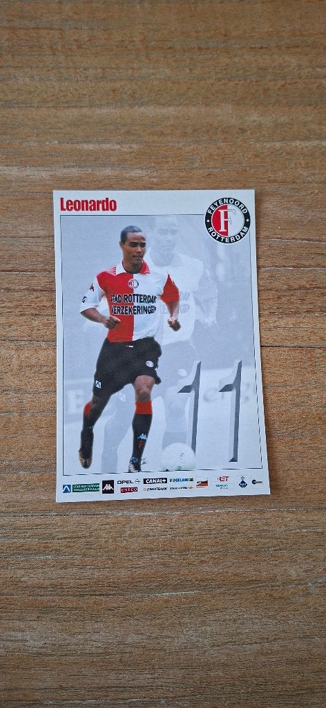 Spelerskaart; Leonardo # Feyenoord Rotterdam / Ajax, Ophalen of Verzenden, Nieuw, Feyenoord, Spelerskaart
