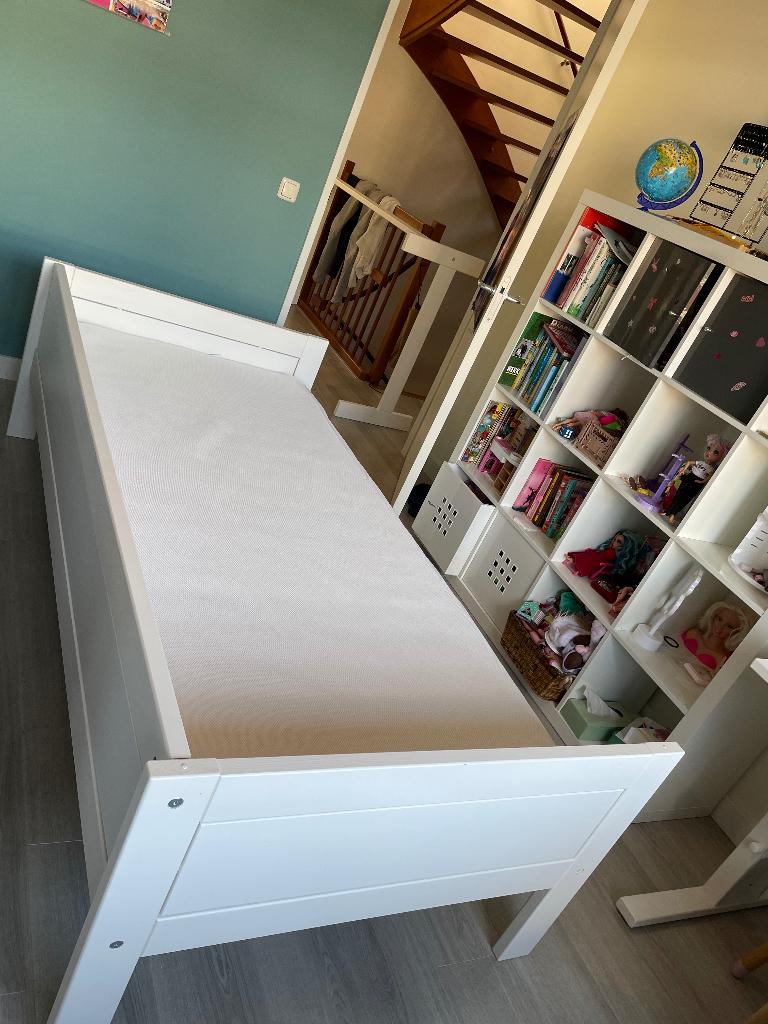 1 persoonsbed, Huis en Inrichting, Slaapkamer | Bedden, Ophalen, Gebruikt, 90 cm, Eenpersoons