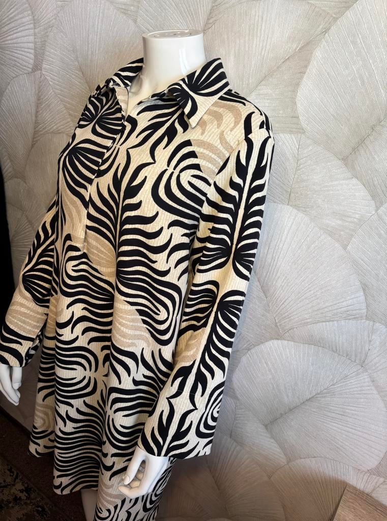Yaya Amsterdam tuniek- Maat M, Kleding | Dames, Jurken, Nieuw, Maat 38/40 (M), Beige, Boven de knie, Verzenden