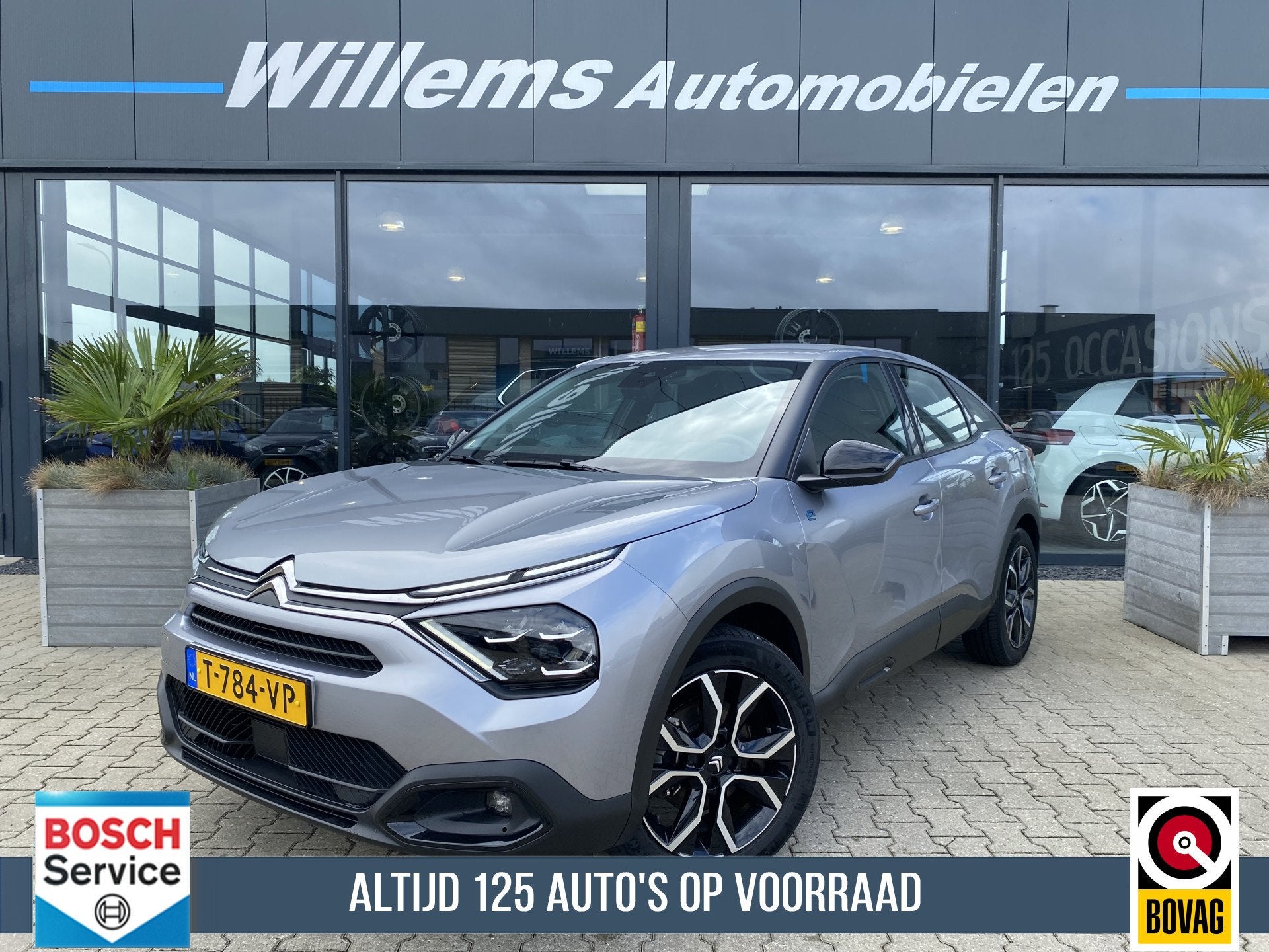 Citroën Ë-C4 Feel Pack 50 kWh App-Connect, 360' Camera & S, Auto's, Dealer onderhouden, Gebruikt, Zwart, Met garantie (alle)