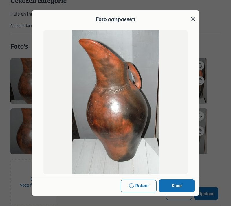 Grote zware vaas, kruik, pot mooi als decoratie., Ophalen of Verzenden, Gebruikt, Overige kleuren