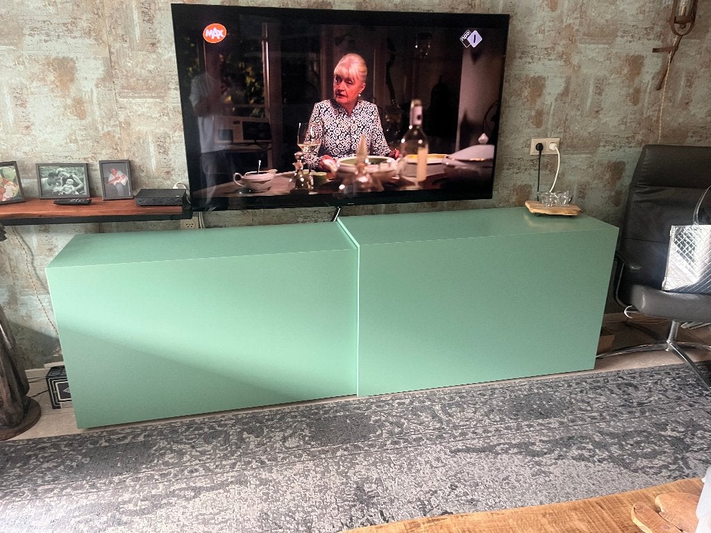 dressior TV meubel, Ophalen, Gebruikt, Teakhout, 200 cm of meer