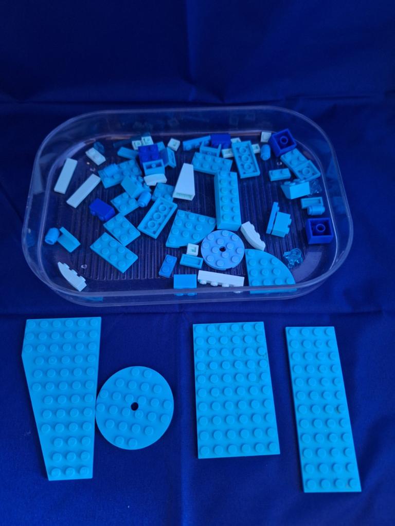 Lego Duplo Blauwe Bouwstenen en Grondplaten, Ophalen of Verzenden, Gebruikt, Losse stenen, Duplo