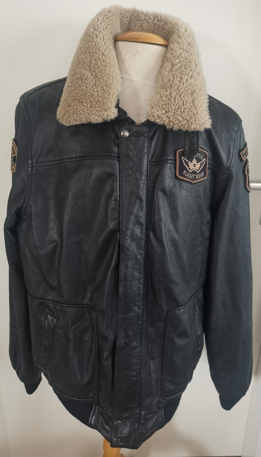 MAX echt leren pilotenjack maat 3XL, Kleding | Heren, Verzenden, Zwart, MAX, Jas of Mantel