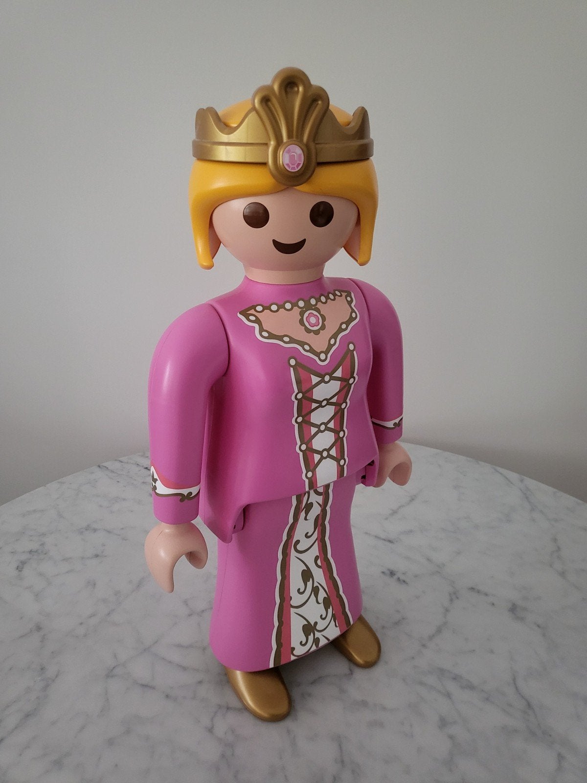 Grote Playmobil Prinses XXL - Roze Jurk met Kroon, Complete set, Ophalen of Verzenden, Zo goed als nieuw, Princess