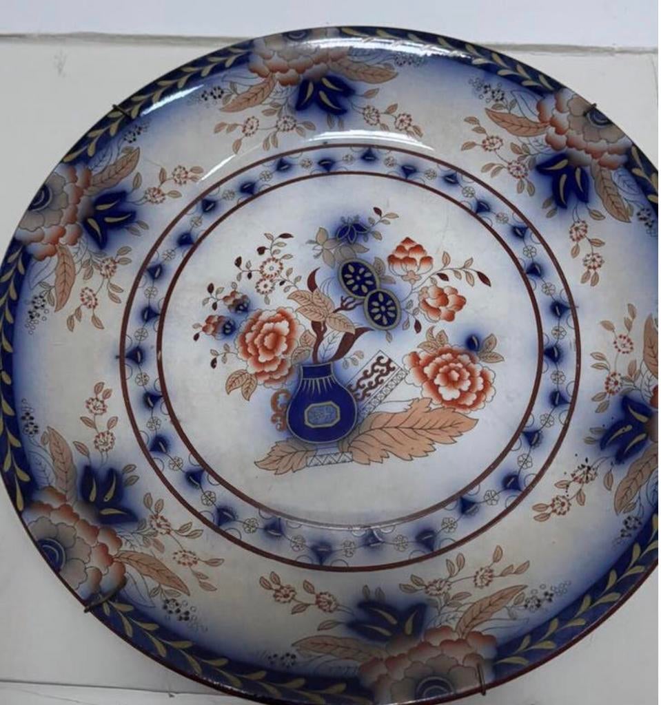 Antiek Petrus Regout Persian Wandbord met Bloemmotief, Antiek en Kunst, Antiek | Wandborden en Tegels, Ophalen of Verzenden