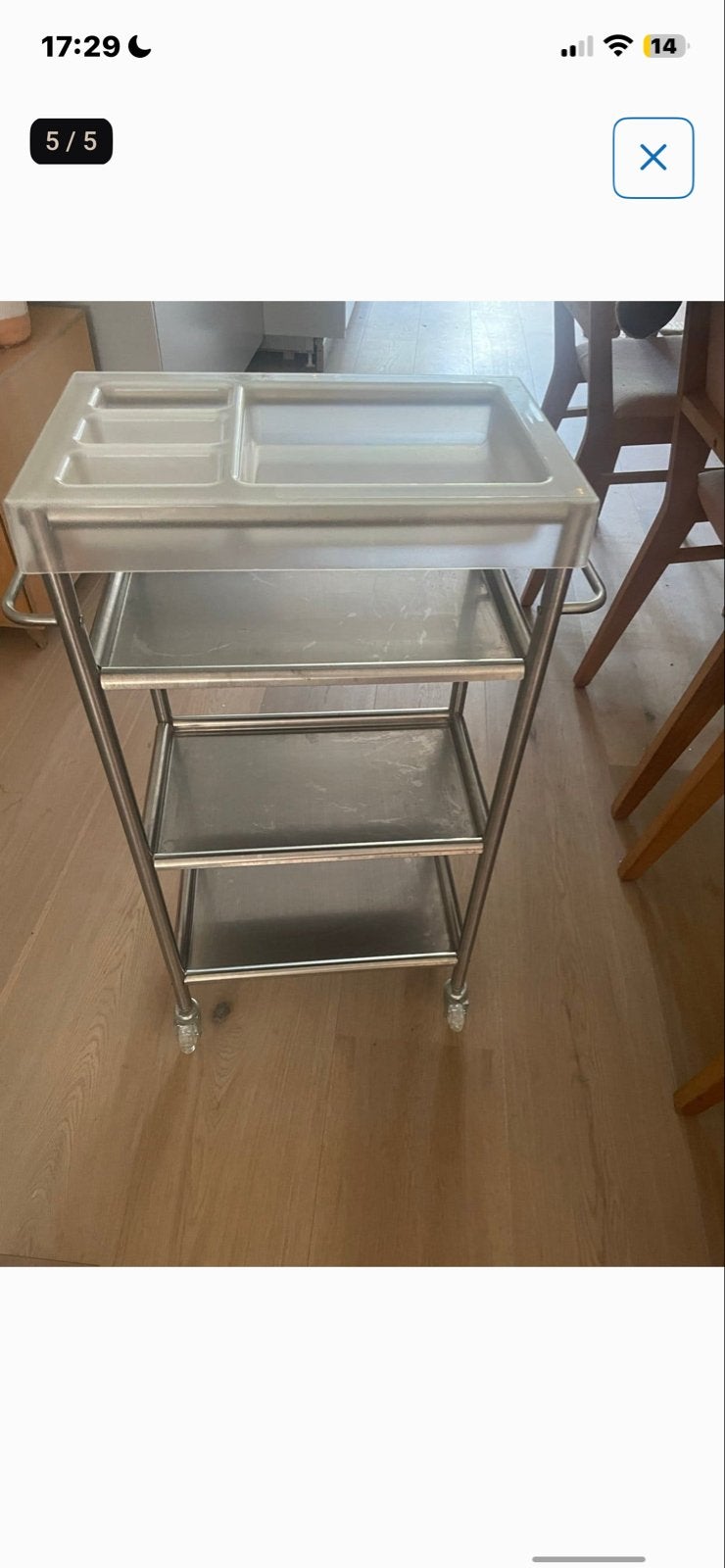IKEA Grundtal serveerwagen/trolley - RVS, Huis en Inrichting, Ophalen, Gebruikt