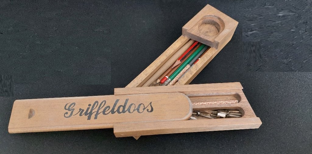 Antieke houten griffeldoos, Ophalen of Verzenden