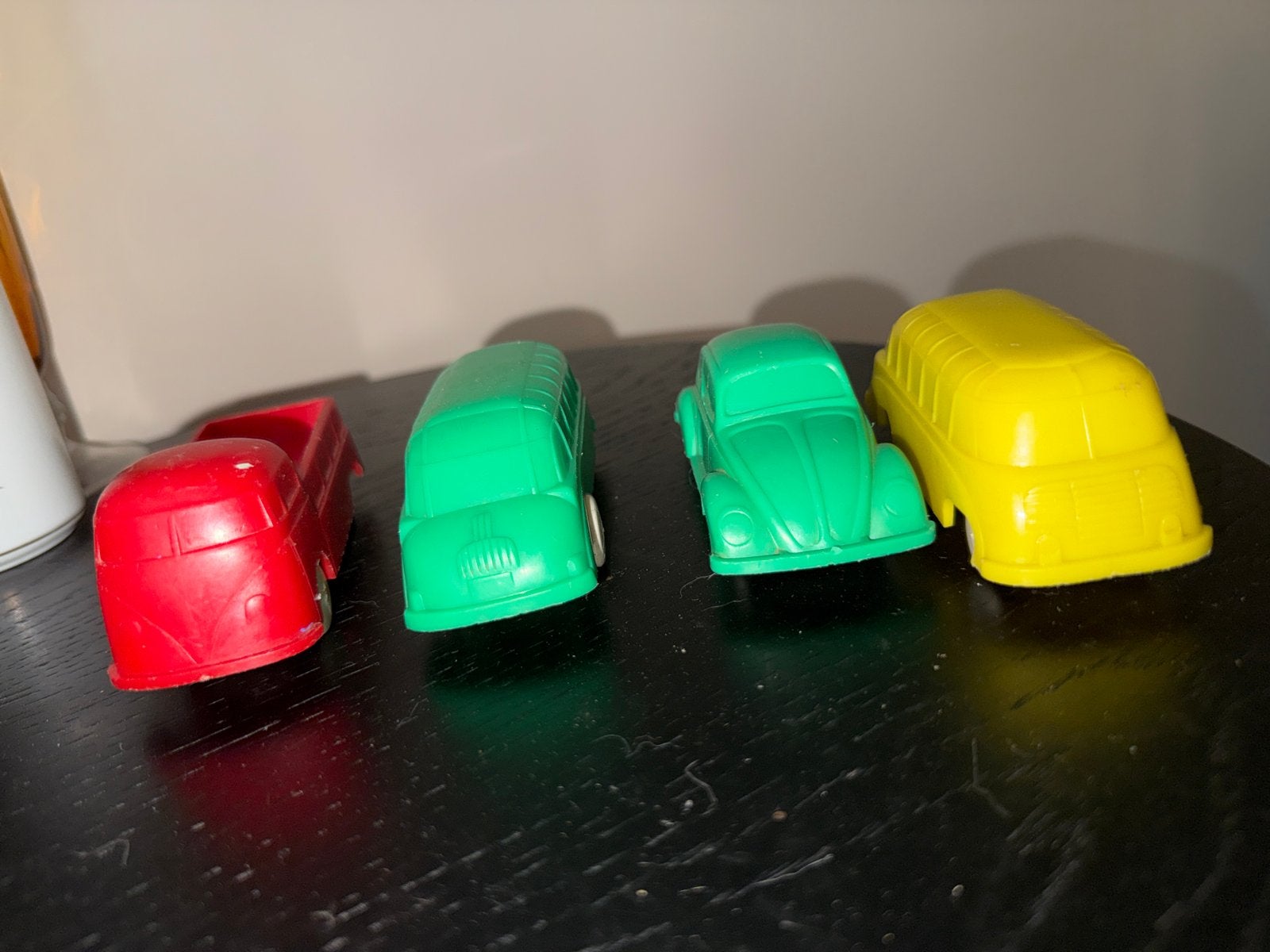 Set van 4 vintage plastic speelgoedauto's, Ophalen of Verzenden, Gebruikt