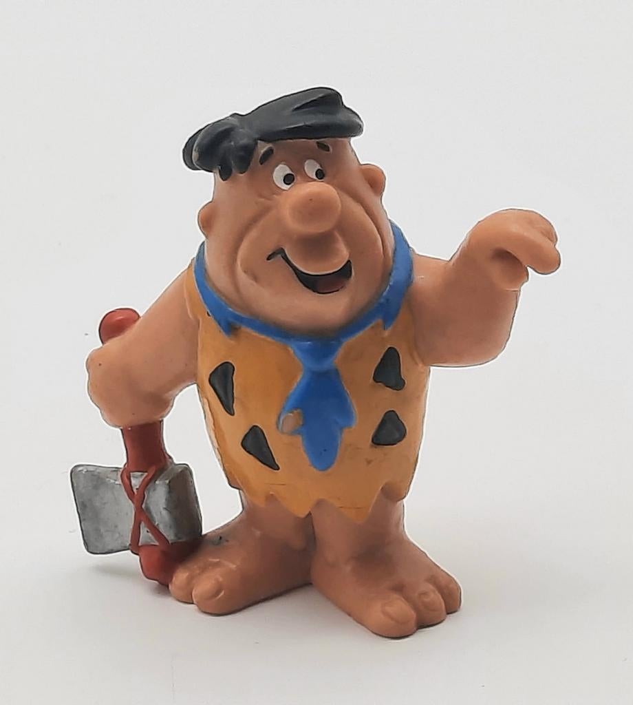 Fred Flintstone pvc Bullyland figuur ca. 5,5cm hoog uit 1983, Ophalen of Verzenden, Zo goed als nieuw