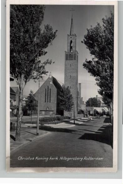 Hillegersberg Christus Koning Kerk fotokrt Crn. Bessem, Verzenden, 1940 tot 1960, Gelopen, Zuid-Holland