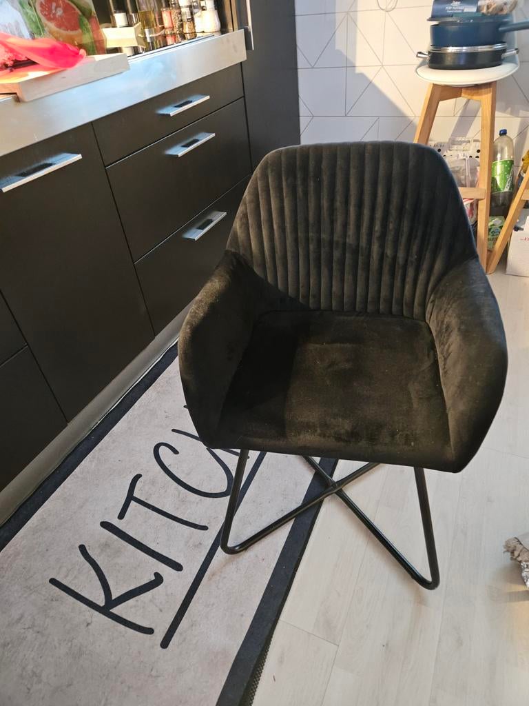 Eethoekstoelen, Huis en Inrichting, Stoelen, Zwart, Ophalen of Verzenden, Zo goed als nieuw, Vier