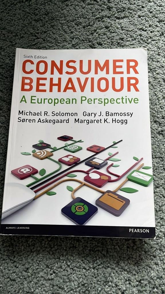 Consumer behaviour a european perspective, Boeken, Studieboeken en Cursussen, Ophalen of Verzenden, Alpha, Zo goed als nieuw, WO