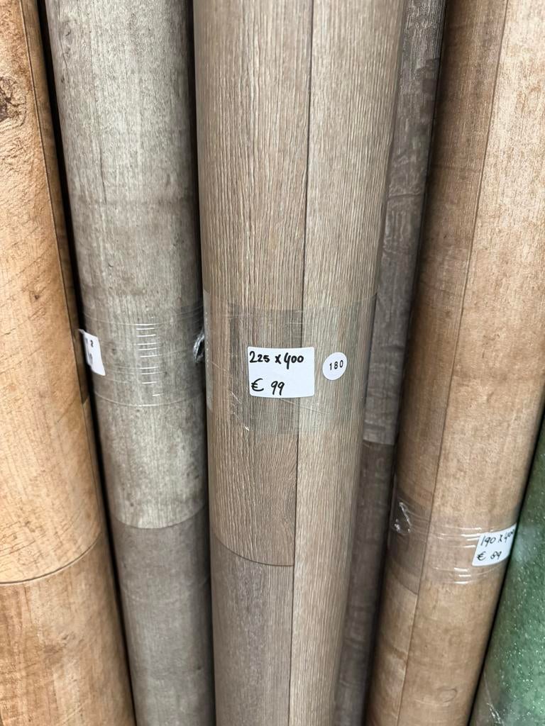 Greige Eiken Vinyl Restpartij | 2,25x4,00mtr, Ophalen, Nieuw, Minder dan 10 m², Nvt